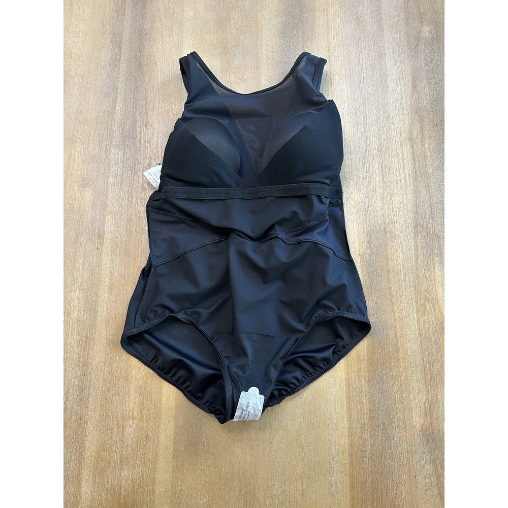 Miraclesuit 16W Illusionist Palma One‎ Piece Swimsuit Black - Picture 9 of 11